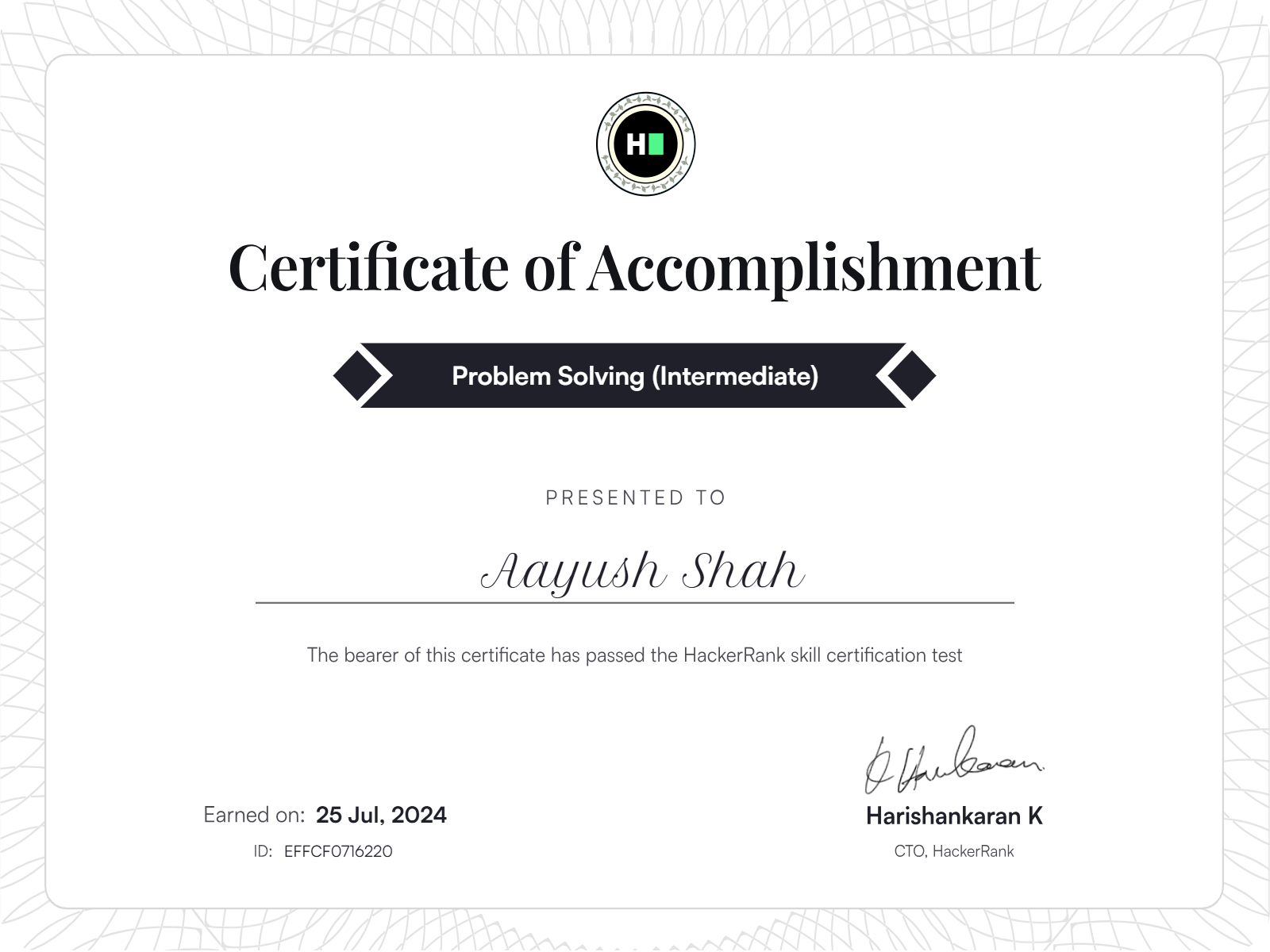 HackerRank — Problem Solving (Intermediate)